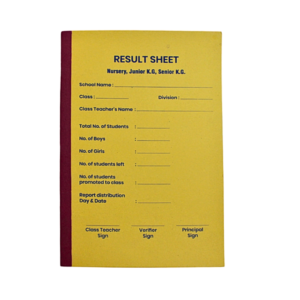 Results Sheet - Nursery, Jr.KG, Sr.KG