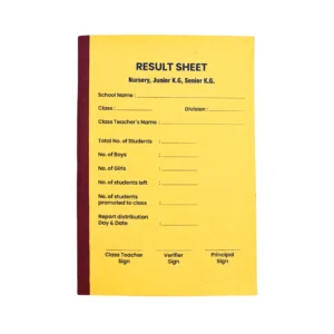 Results Sheet (Nursery) (English)